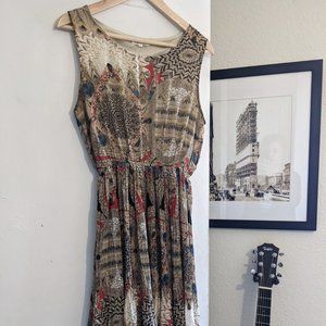 Red Patterned Sun Dress